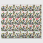 Vrolijke Kerst Koala zit in Gumtree Cadeaupapier (Vlak)