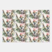 Vrolijke Kerst Koala zit in Gumtree Inpakpapier Vel (Voorkant 3)