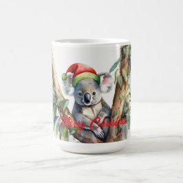 Vrolijke Kerst Koala zit in Gumtree Koffiemok