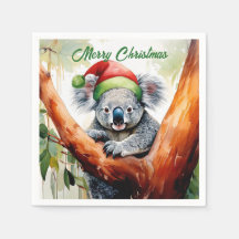 Vrolijke Kerst Koala zit in Gumtree