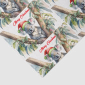 Vrolijke Kerst Koala zit in Gumtree Tissuepapier (Detail)