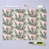 Vrolijke Kerst Koala zit in Gumtree Tissuepapier (Craft)