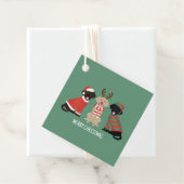 Vrolijke Kerst Labrador Retriever Honden Bedankjes Labels (In situ)