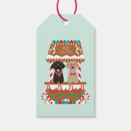 Vrolijke Kerst Labrador Retriever Honden Cadeaulabel