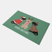 Vrolijke Kerst Labrador Retriever Honden Deurmat (Schuin)