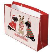 Vrolijke Kerst Labrador Retriever Honden Groot Cadeauzakje (Achterkant Gekanteld)