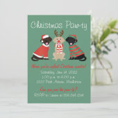 Vrolijke Kerst Labrador Retriever Honden Kaart (Staand voorkant)