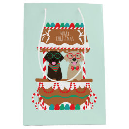 Vrolijke Kerst Labrador Retriever Honden Medium Cadeauzakje