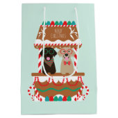 Vrolijke Kerst Labrador Retriever Honden Medium Cadeauzakje (Achterkant)