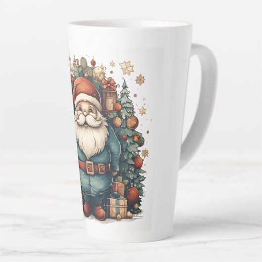 vrolijke kerst latte mok (Rechterhoek)