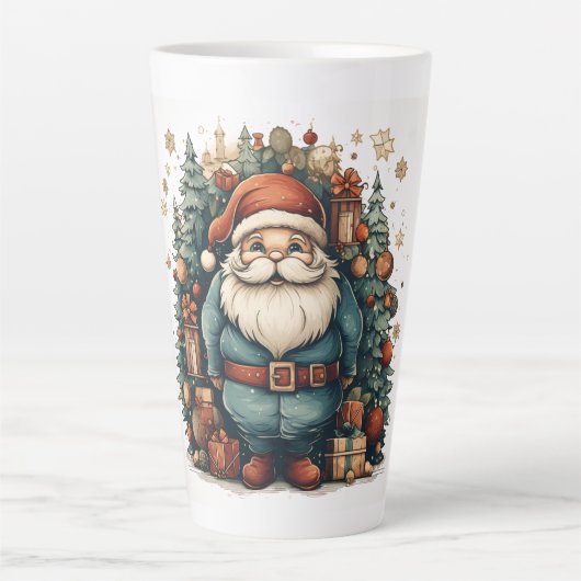 vrolijke kerst latte mok (Voorkant)