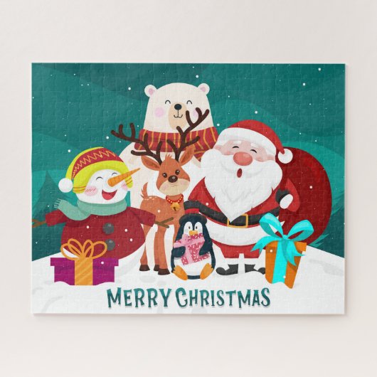 Vrolijke Kerst Legpuzzel (Horizontaal)