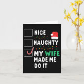 Vrolijke kerst man mooi ondeugend mijn vrouw gemaa kaart (Gele Bloem)