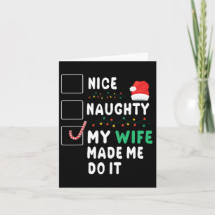 Vrolijke kerst man mooi ondeugend mijn vrouw gemaa kaart