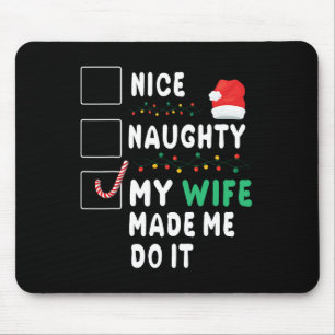 Vrolijke kerst man mooi ondeugend mijn vrouw gemaa muismat