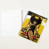 Vrolijke kerst Melanine Vrouwen Zwart Meisje Magic Planner (Display)