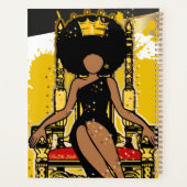 Vrolijke kerst Melanine Vrouwen Zwart Meisje Magic Planner (Achterkant)