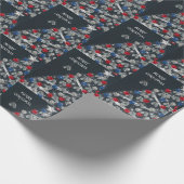 Vrolijke Kerst militaire hond tags Cadeaupapier (Hoek)