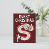 Vrolijke kerst minions feestdagenkaart (Staand voorkant)