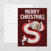 Vrolijke kerst minions feestdagenkaart (Voorkant / Achterkant)