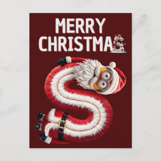 Vrolijke kerst minions feestdagenkaart (Voorkant)