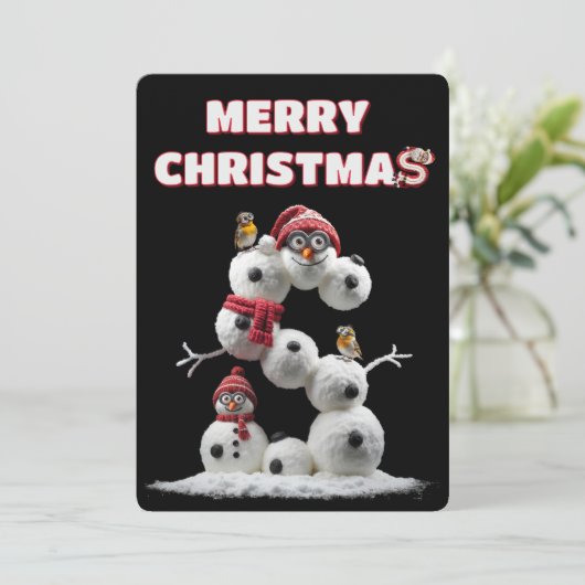 Vrolijke kerst minions feestdagenkaart (Staand voorkant)