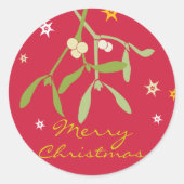 Vrolijke kerst mistletoe stickers (Voorkant)