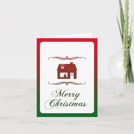 vrolijke kerst ( mod home ) feestdagen kaart (Voorkant)