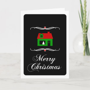 vrolijke kerst ( mod home ) feestdagen kaart
