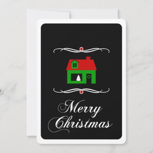 vrolijke kerst ( mod home ) feestdagenkaart (Voorkant)