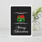 vrolijke kerst ( mod home ) feestdagenkaart (Staand voorkant)