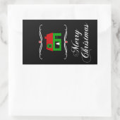 vrolijke kerst ( mod home ) rechthoekige sticker (Tas)