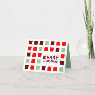 vrolijke kerst ( mod - pleinen ) feestdagen kaart