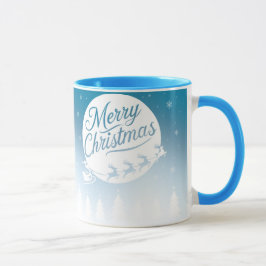 Vrolijke kerst Mok met rendieren en sneeuw
