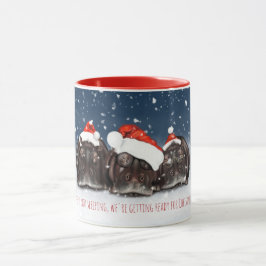 Vrolijke kerst Mok - Sleepy Hippos