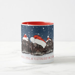 Vrolijke kerst Mok - Sleepy Hippos