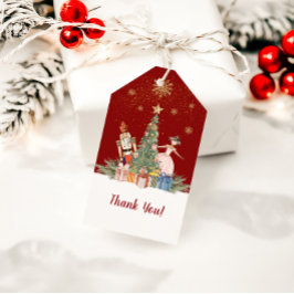 Vrolijke kerst notenkraker Dank u Cadeaulabel