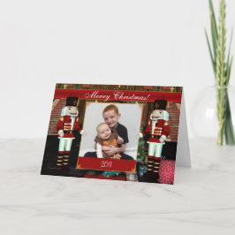 Vrolijke kerst notenkraker Uw fotokaart Feestdagen Kaart