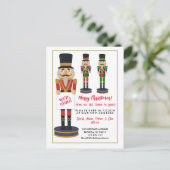 vrolijke kerst Notenkraker we hebben verplaatst ad Aankondigingskaart (Staand voorkant)