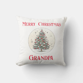 Vrolijke kerst opa, Gepersonaliseerd voor opa, Kussen