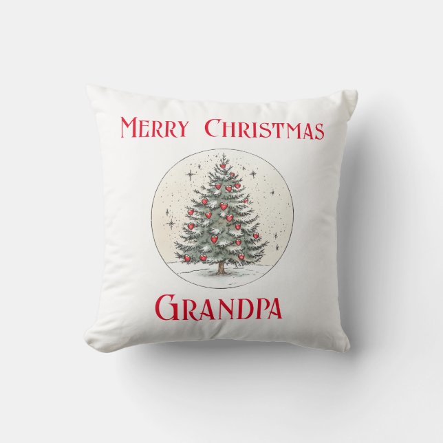 Vrolijke kerst opa, Gepersonaliseerd voor opa, Kussen (Voorkant)