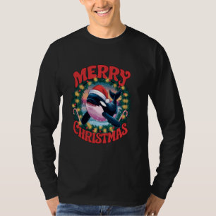 Vrolijke kerst orka sinterklaas magie t-shirt