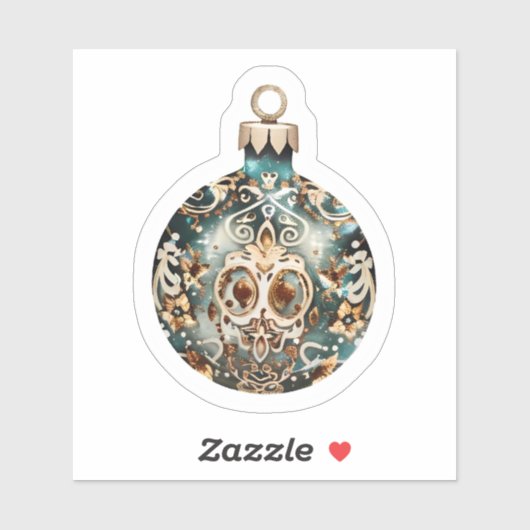 Vrolijke kerst ornament: prachtig gemaakt sticker (Vel)