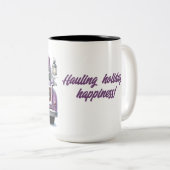 Vrolijke kerst Paarse Truck Tweekleurige Koffiemok (Voorkant rechts)