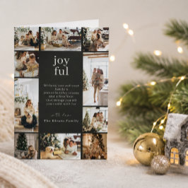 Vrolijke Kerst Persoonlijke 10 Foto Collage Kaart