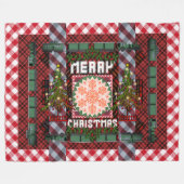 Vrolijke kerst picknick parade fleece deken (Voorkant (Horizontaal))