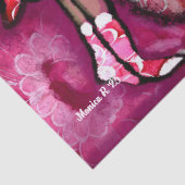 Vrolijke kerst Pixie Whimsical Bloemen Decoupage Tissuepapier (Detail)