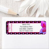 Vrolijke kerst polka-dot print met felroze etiket (Insitu)