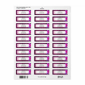 Vrolijke kerst polka-dot print met felroze etiket (Full Sheet)