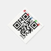 Vrolijke kerst QR-code met strijklichten Servet (Hoek)